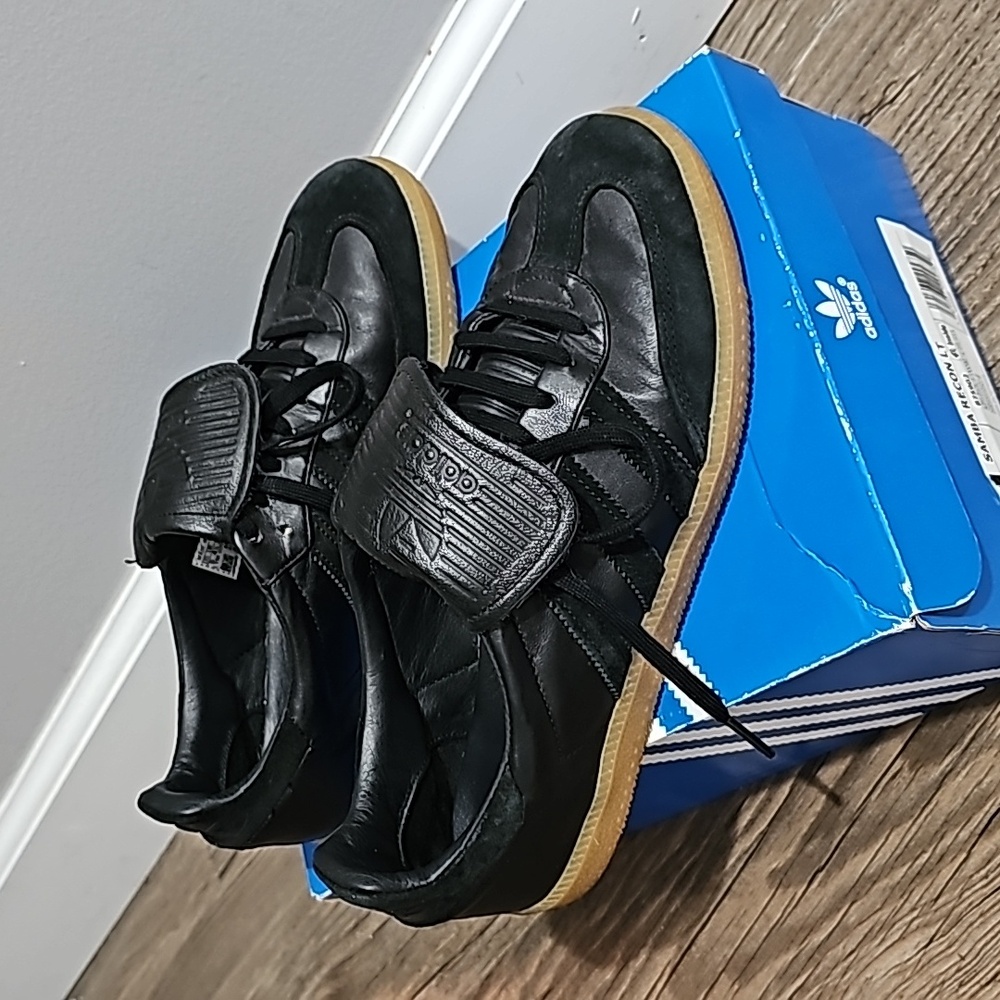 Adidas Samba Recon LT Black on Black Gum Sole